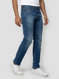 Men Ricardo Jeans Comfort Fit Dark Blue Mid Rise