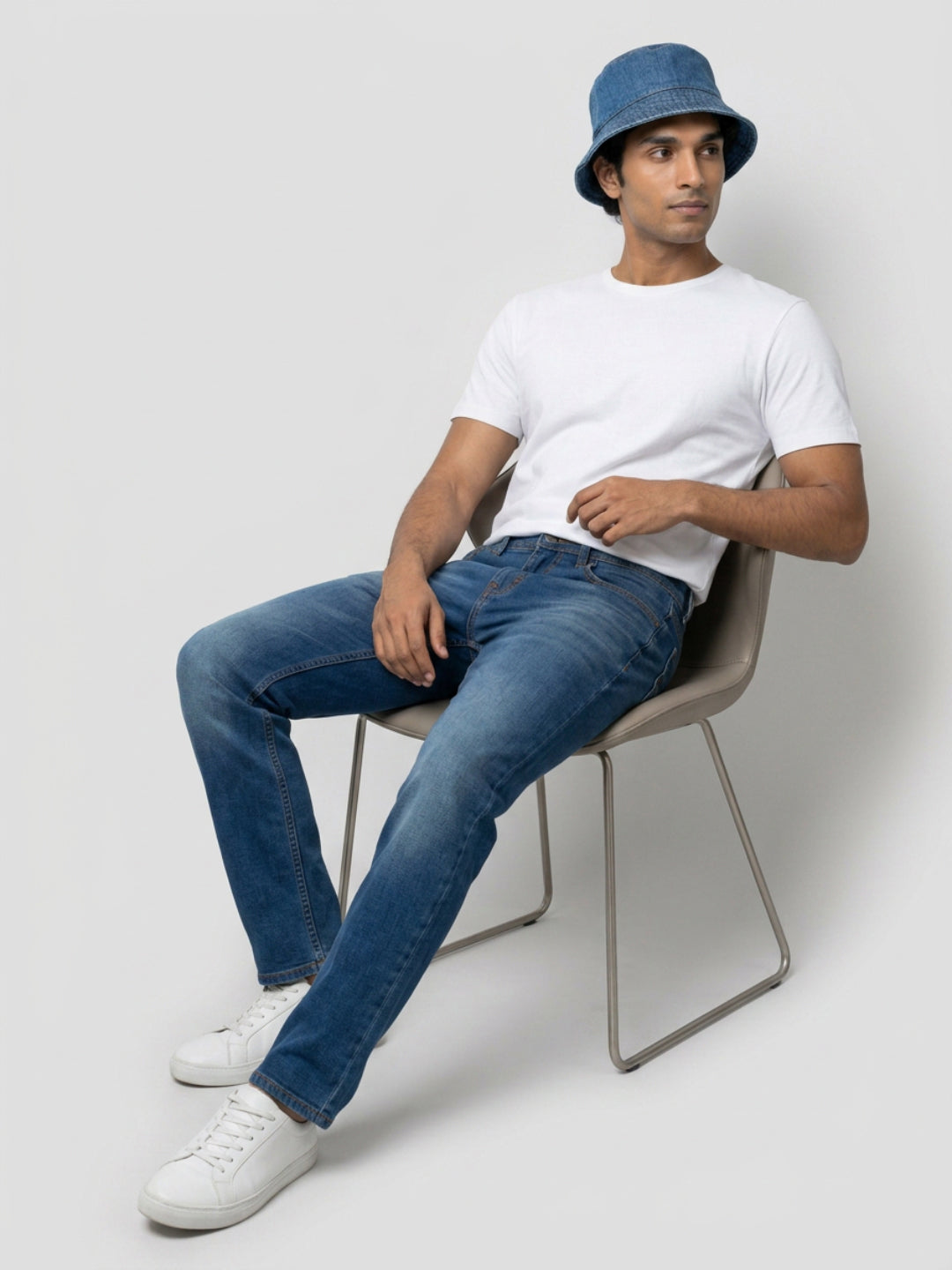 Men Ricardo Jeans Comfort Fit Dark Blue Mid Rise