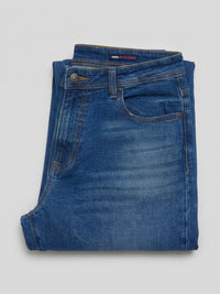 Men Ricardo Jeans Comfort Fit Dark Blue Mid Rise