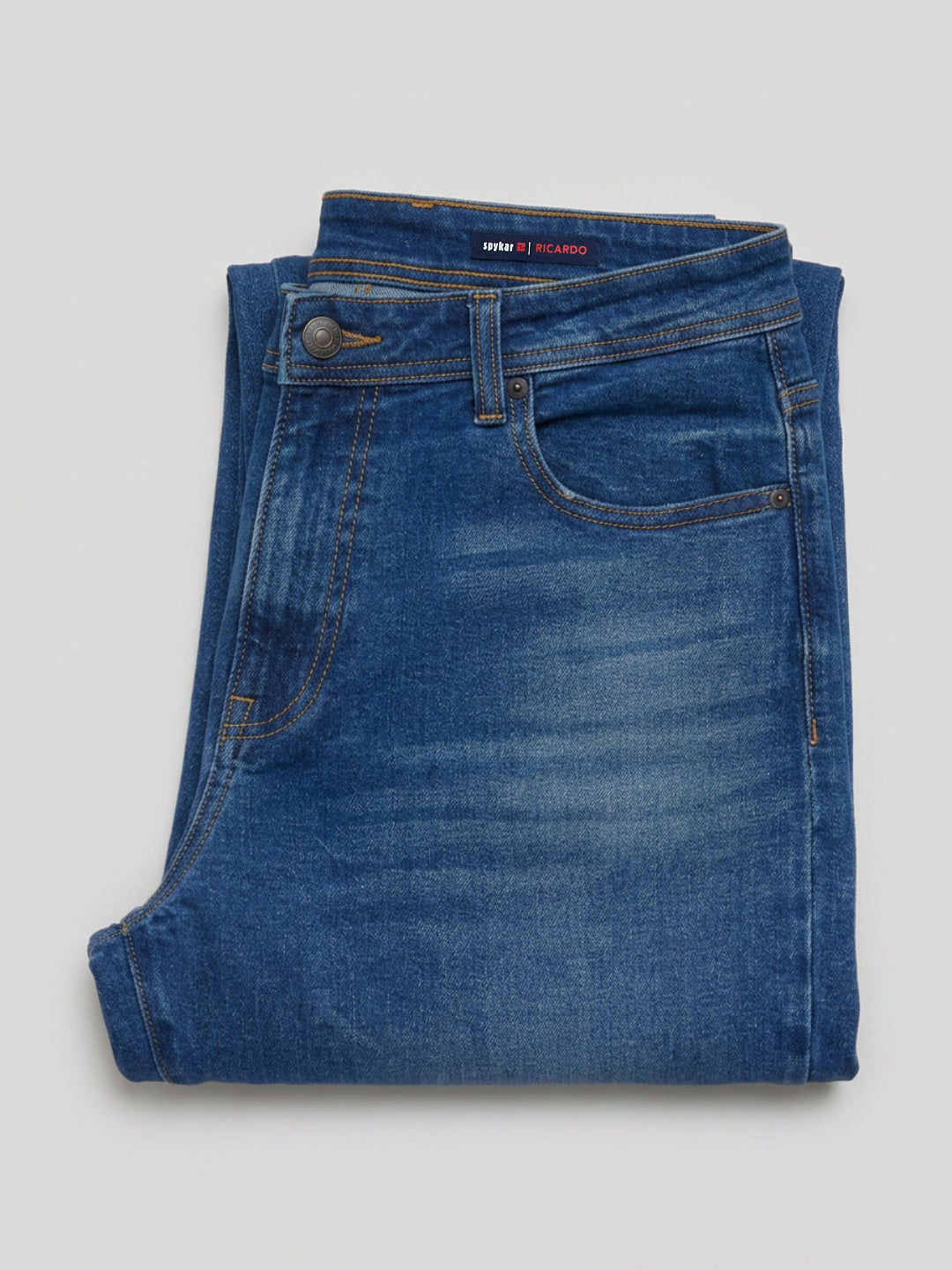 Men Ricardo Jeans Comfort Fit Dark Blue Mid Rise