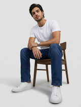 Men Ricardo Jeans Comfort Fit Dark Blue Mid Rise