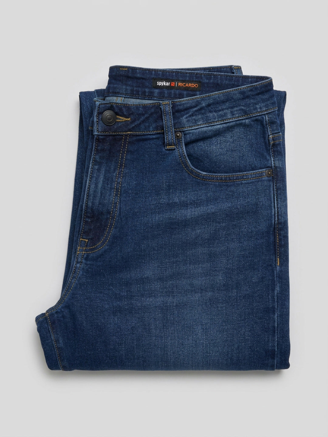 Men Ricardo Jeans Comfort Fit Dark Blue Mid Rise
