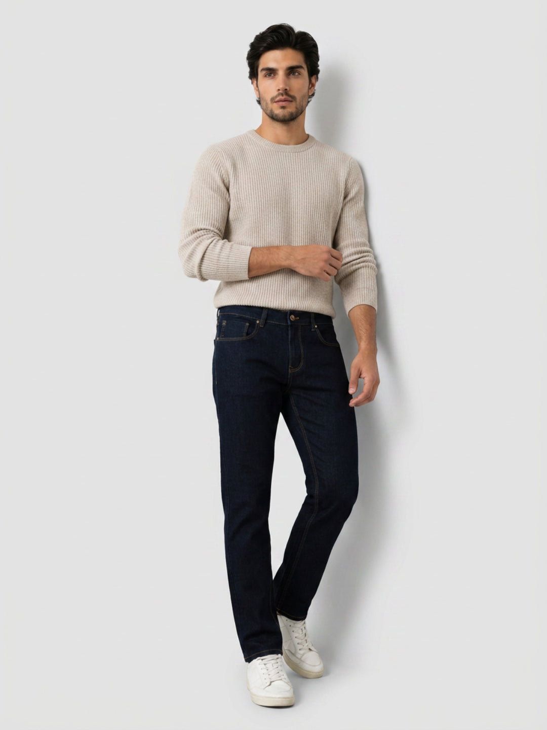 Men Ricardo Jeans Comfort Fit Blue Mid Rise