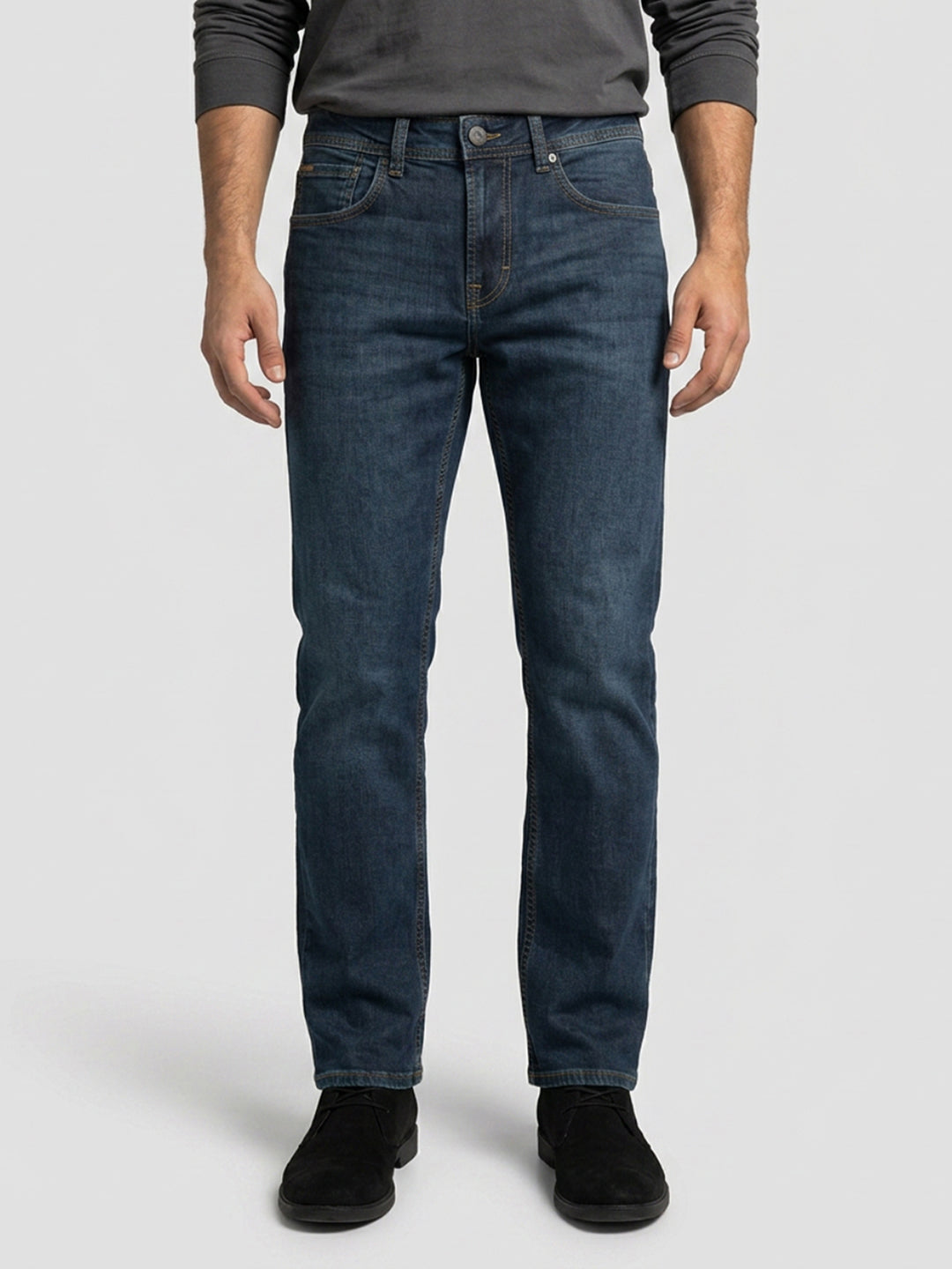 Men Ricardo Jeans Comfort Fit Vintage Blue Mid Rise