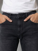 Men Ricardo Jeans Comfort Fit Black Mid Rise
