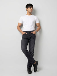 Men Ricardo Jeans Comfort Fit Black Mid Rise