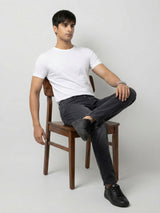 Men Ricardo Jeans Comfort Fit Black Mid Rise