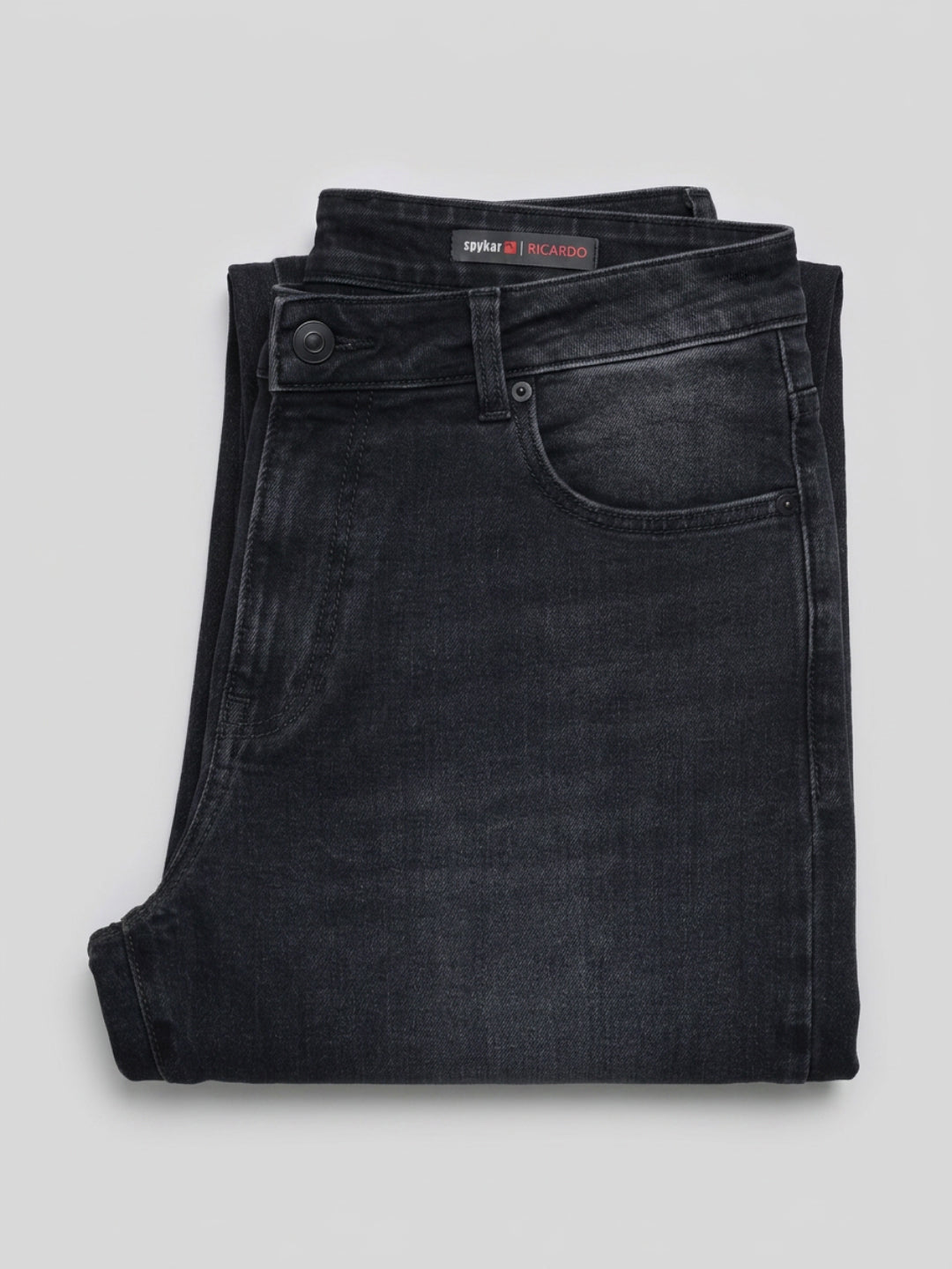 Men Ricardo Jeans Comfort Fit Black Mid Rise