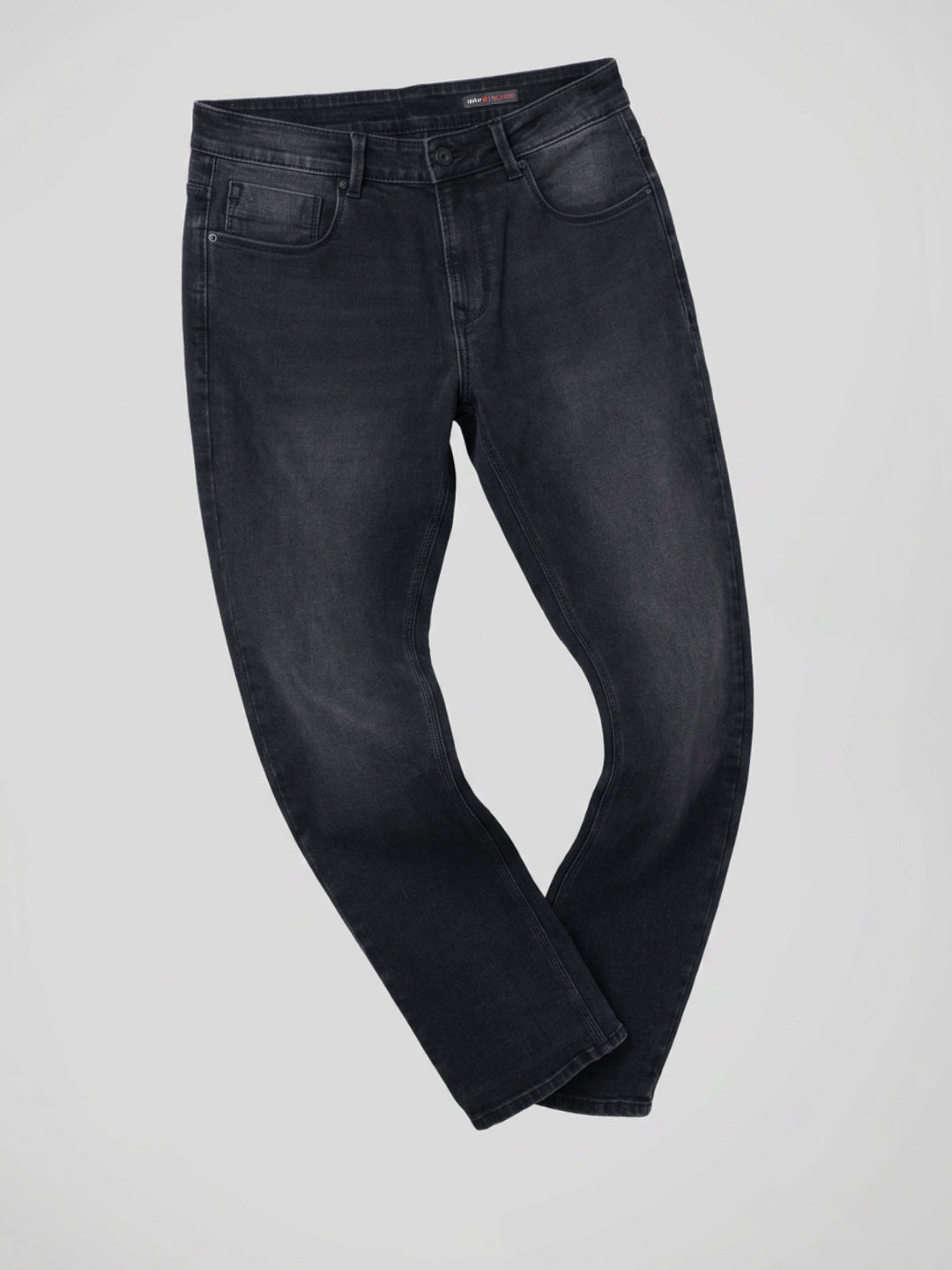 Men Ricardo Jeans Comfort Fit Black Mid Rise