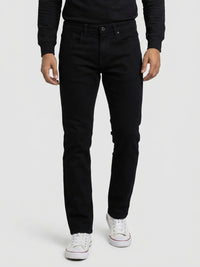 Men Ricardo Jeans Comfort Fit Black Mid Rise