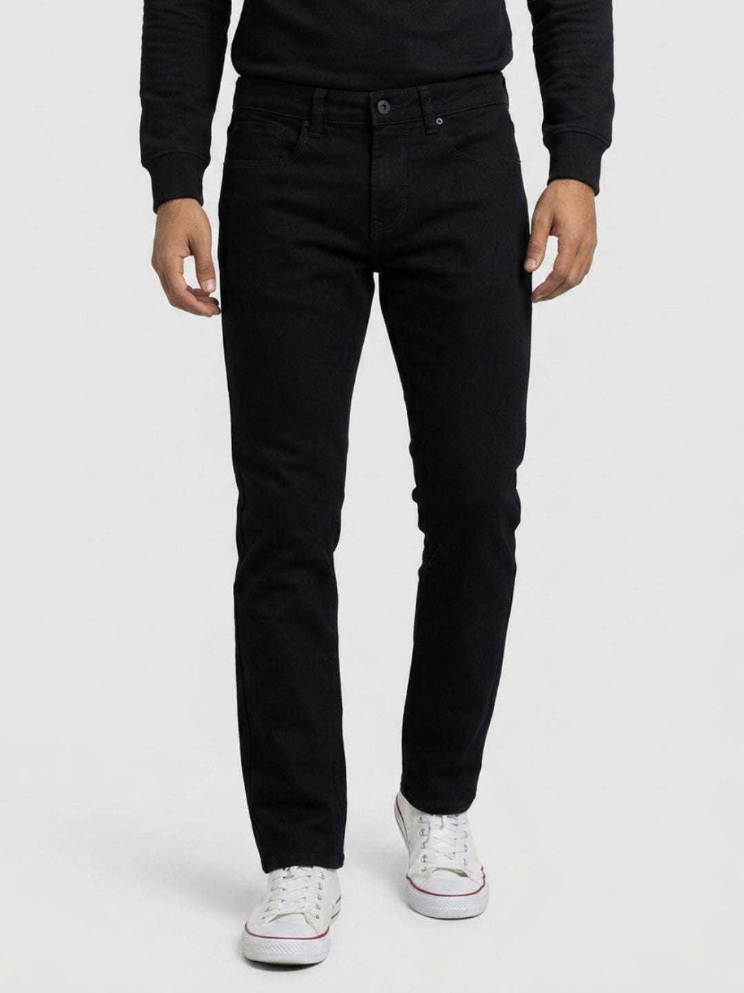 Men Ricardo Jeans Comfort Fit Black Mid Rise