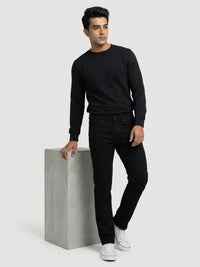 Men Ricardo Jeans Comfort Fit Black Mid Rise