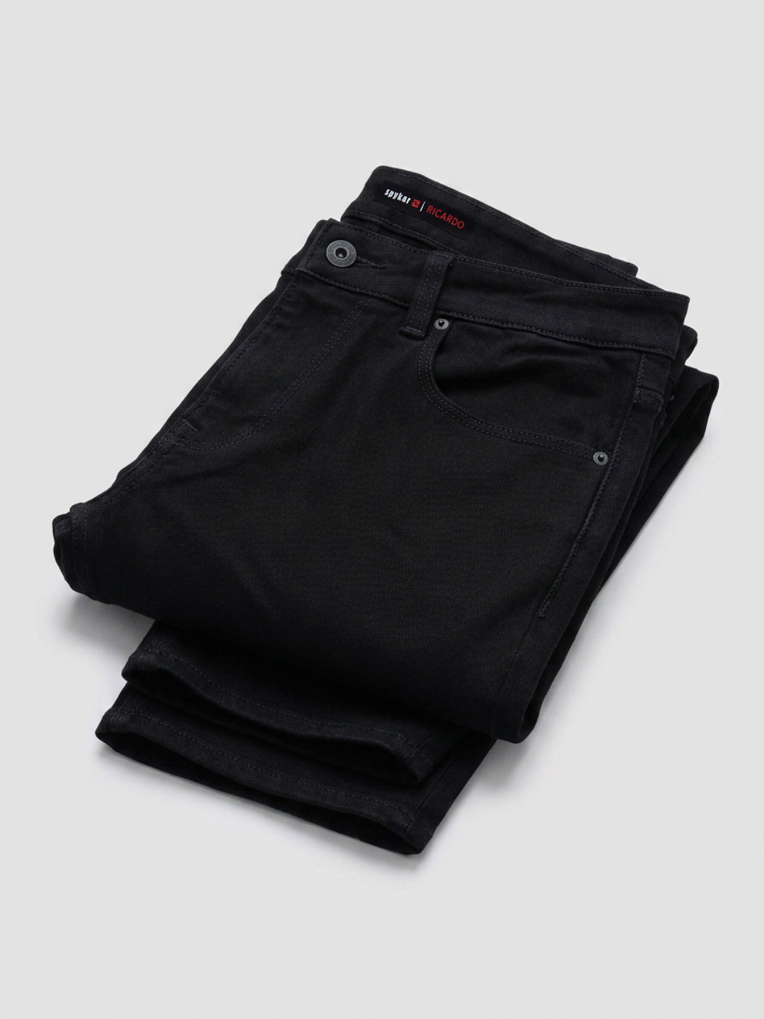 Men Ricardo Jeans Comfort Fit Black Mid Rise