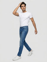 Men Ricardo Jeans Comfort Fit Vintage Blue Mid Rise