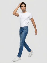 Men Ricardo Jeans Comfort Fit Vintage Blue Mid Rise