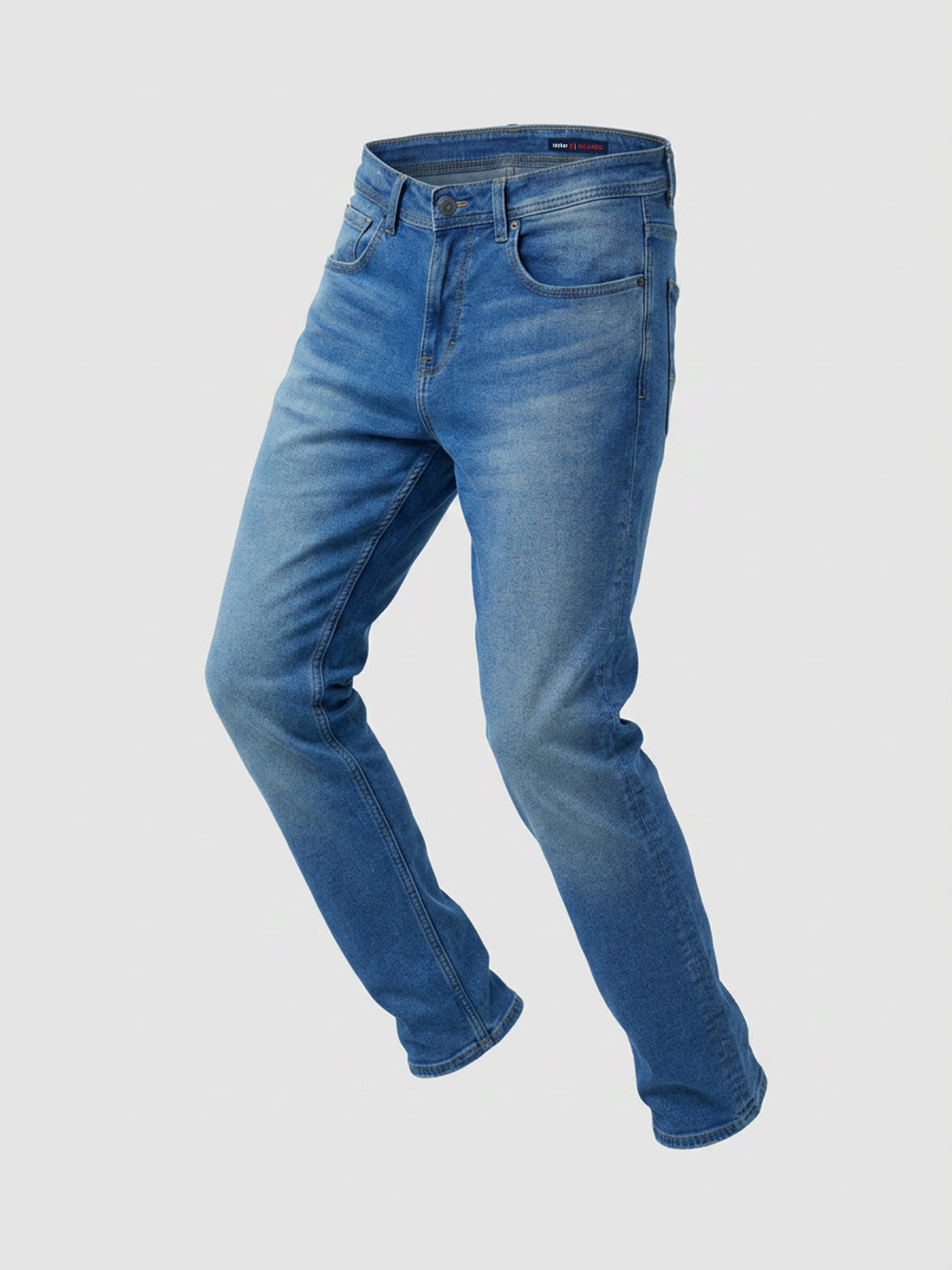 Men Ricardo Jeans Comfort Fit Vintage Blue Mid Rise