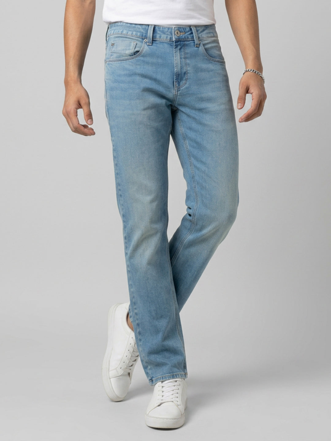Men Ricardo Jeans Comfort Fit Mid Blue Mid Rise