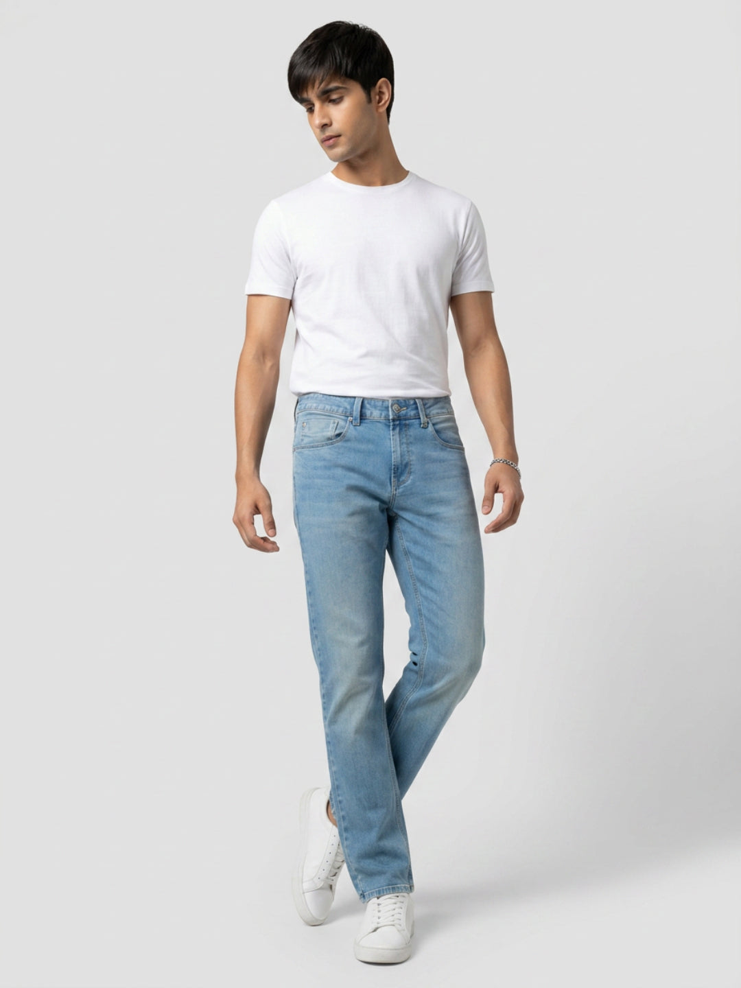 Men Ricardo Jeans Comfort Fit Mid Blue Mid Rise