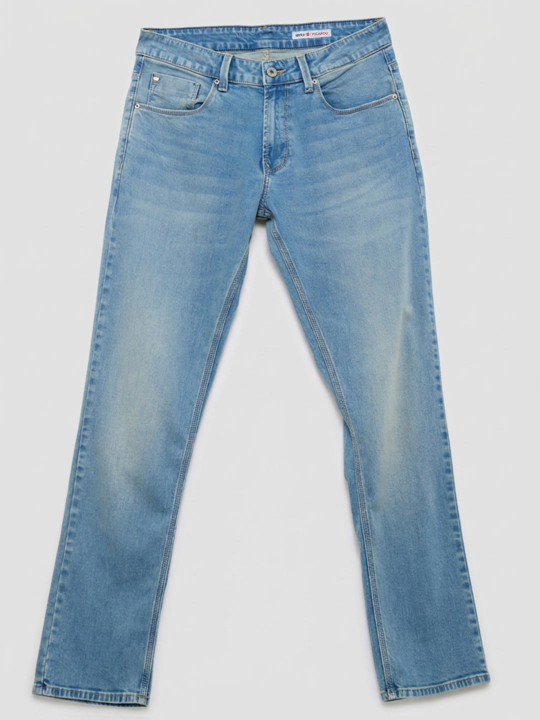 Men Ricardo Jeans Comfort Fit Mid Blue Mid Rise