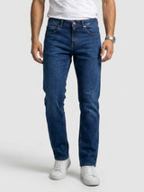 Men Ricardo Jeans Comfort Fit Dark Blue Mid Rise