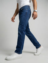 Men Ricardo Jeans Comfort Fit Dark Blue Mid Rise