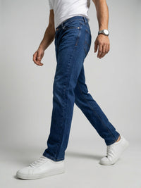 Men Ricardo Jeans Comfort Fit Dark Blue Mid Rise