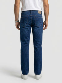 Men Ricardo Jeans Comfort Fit Dark Blue Mid Rise