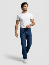 Men Ricardo Jeans Comfort Fit Dark Blue Mid Rise