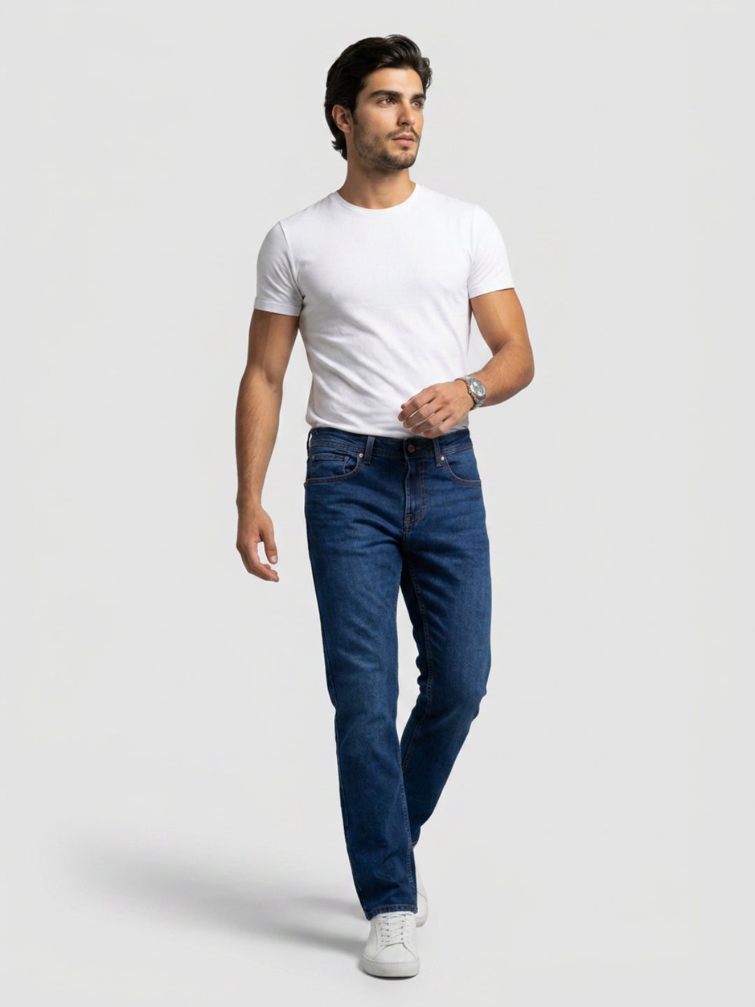 Men Ricardo Jeans Comfort Fit Dark Blue Mid Rise