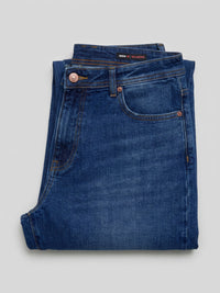 Men Ricardo Jeans Comfort Fit Dark Blue Mid Rise