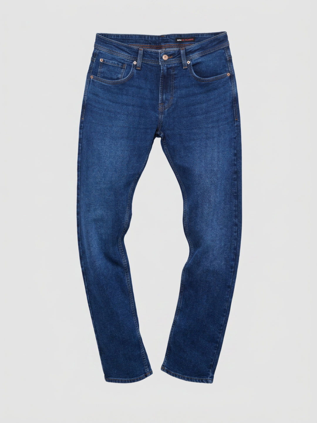 Men Ricardo Jeans Comfort Fit Dark Blue Mid Rise