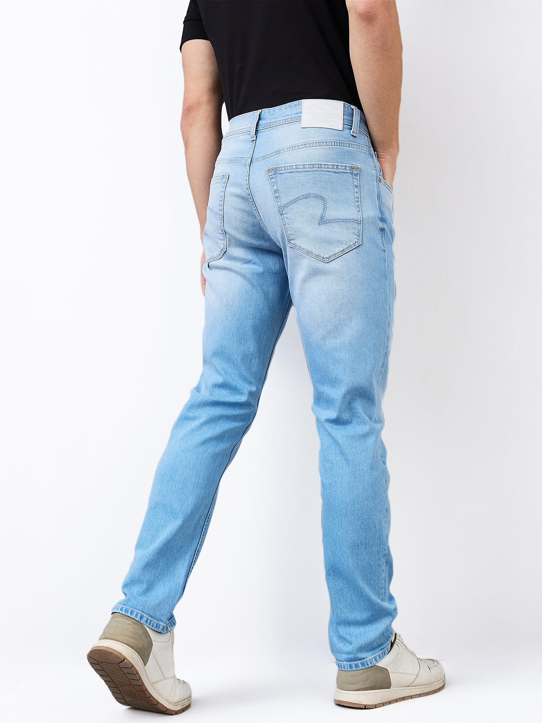 Spykar Regular Fit Mid Rise Cotton Jeans For Men