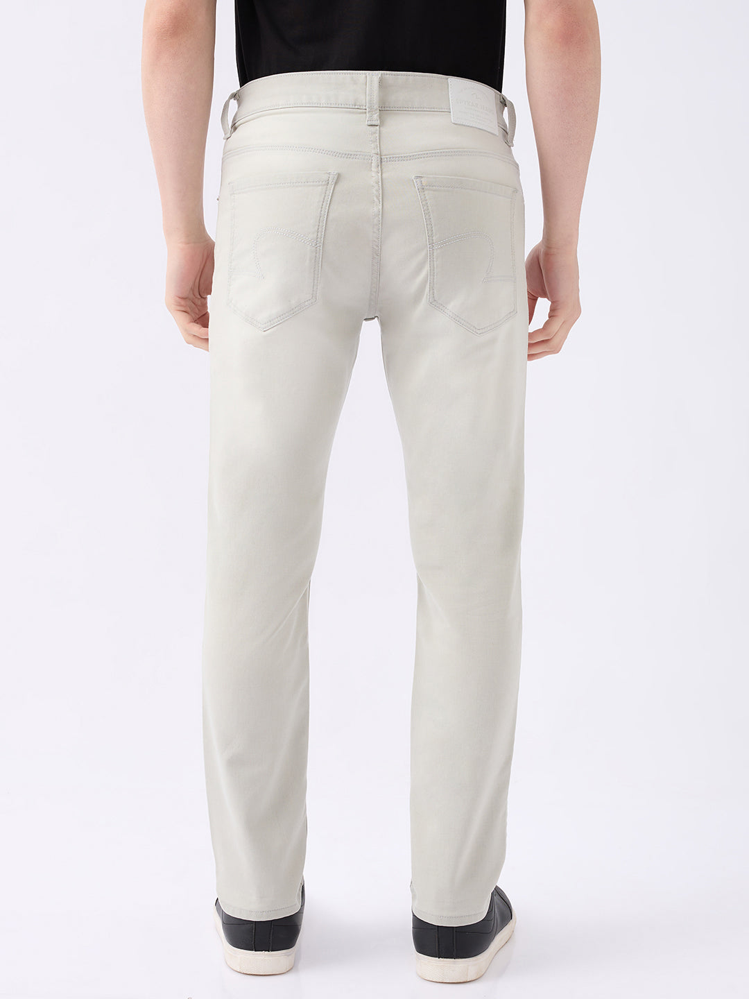 Spykar Ice Grey Mid Rise Regular Fit Casual Jeans For Men