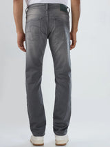 Men Jeans Regular Fit Grey Mid Rise
