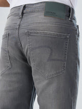 Men Jeans Regular Fit Grey Mid Rise