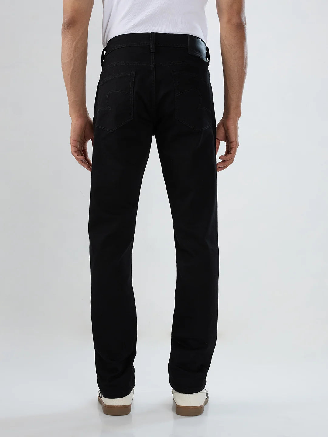 Men Rover Jeans Regular Fit Black Mid Rise