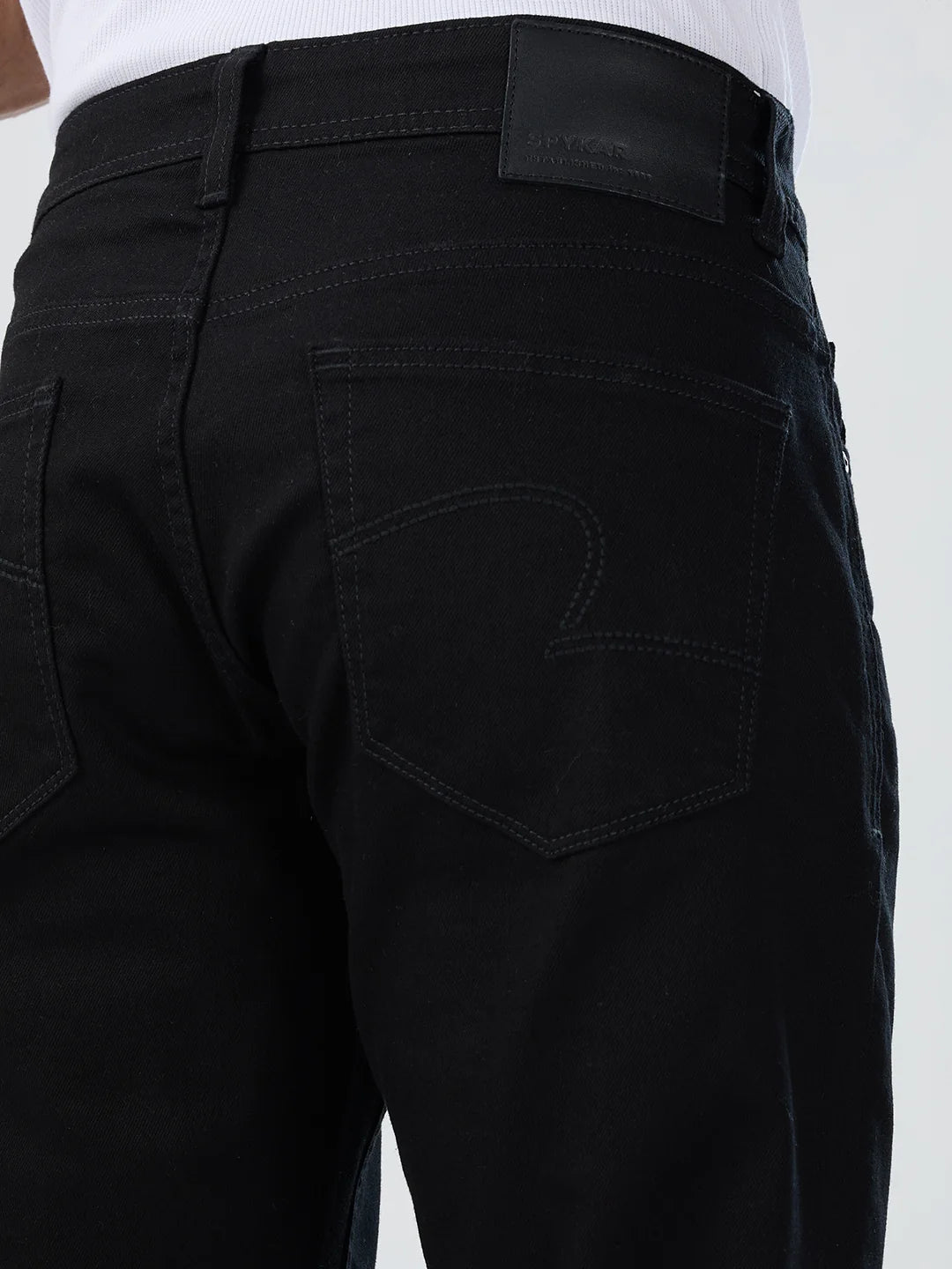 Men Rover Jeans Regular Fit Black Mid Rise