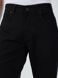 Men Rover Jeans Regular Fit Black Mid Rise