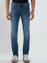 Men Jeans Regular Fit Grey Mid Rise