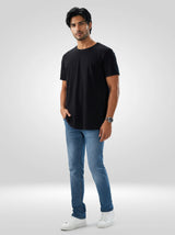 Men Jeans Regular Fit Grey Mid Rise