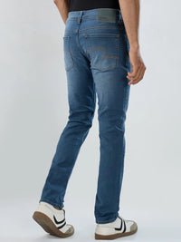 Men Jeans Regular Fit Grey Mid Rise