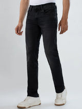 Men Rover Jeans Regular Fit Black Mid Rise