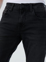 Men Rover Jeans Regular Fit Black Mid Rise