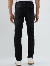 Men Rover Jeans Regular Fit Black Mid Rise