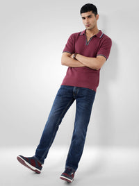 Men Rover Jeans Regular Fit Dark Blue Mid Rise