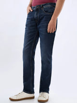 Men Rover Jeans Regular Fit Dark Blue Mid Rise