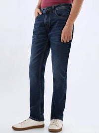 Men Rover Jeans Regular Fit Dark Blue Mid Rise