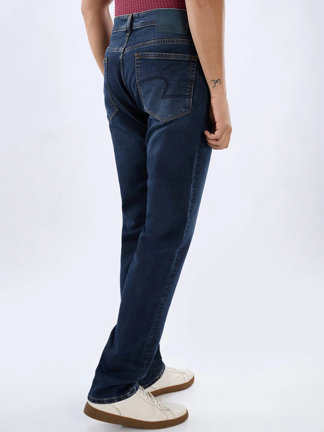 Men Rover Jeans Regular Fit Dark Blue Mid Rise