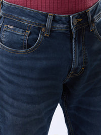Men Rover Jeans Regular Fit Dark Blue Mid Rise