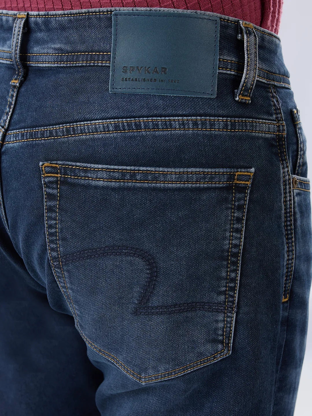 Men Rover Jeans Regular Fit Dark Blue Mid Rise